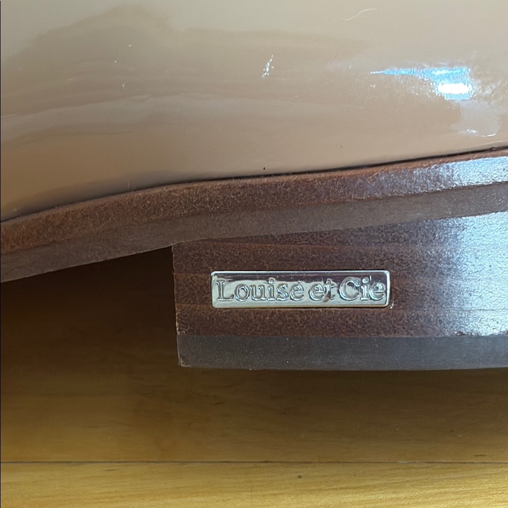 Louise Et Cie Women's Nude Patent Leather Oxfords "Adwin" Flats Size 9M/39 VGUC - Picture 5 of 14